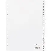 Durable 616002, Numerischer Registerindex, Weiß, Porträt, A4, 230 mm, 297 mm