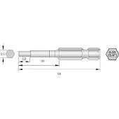 Bernstein 6-HX25-50 Bit-Set HRC-Stahl hochlegiert E 6.3 6 St.