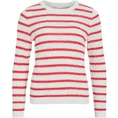 Vila Rundhalspullover "VIDALO O-NECK L/S STRIPE KNIT TOP- NOOS"