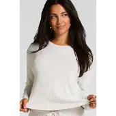 Hunkemoller Langärmeliges Pyjamatop Beige