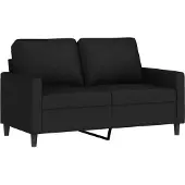 vidaXL 3-tlg. Sofagarnitur mit Kissen Schwarz Samt