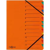 Pagna 24131-12, A4, Karton, Orange, Gummiband, 240 mm, 5 mm