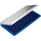 Pelikan Stempelkissen Gr. Nr. 1, für Gummi- und Polymerstempel, in Metallicgehäuse, 90 x 160 mm, blau