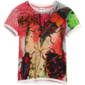 Desigual Damen-T-Shirt Mit Kurzen ärmeln, Rot