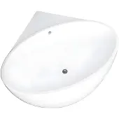 Vente-unique Eckbadewanne 127 x 127 x 58 cm Acryl Weiß 197 L GOURAMI