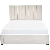 Vente-unique Bett mit 3 Schubladen 160 x 200 cm - Stoff - Beige - LIAKO