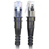 PatchSee TP-6A-U/4, 1,2 m, Cat6a, U/UTP (UTP), RJ-45, RJ-45, Schwarz