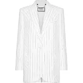 Philipp Plein - Blazer Mit Schmucksteinen - Größe XS - weiß