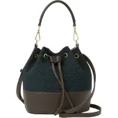 Collezione alessandro Beuteltasche Tweed aus echtem Leder mit Stoff von