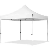 TOOLPORT 3x3m Aluminium Faltpavillon, ohne Seitenteile, weiß