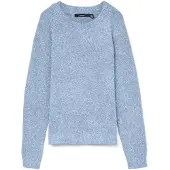 Vero Moda Rundhalspullover "VMDOFFY LS O-NECK BLOUSE GA NOOS" Materialmix, regular fit