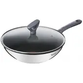 Tefal Daily Cook G7309955, Rund, Wok-/Bratpfanne, Edelstahl, Edelstahl, Keramik, Gas, Halogen, Versiegelte Platte, Bakelit