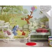 Komar Fototapete "Winnie the Pooh Ballooning - Größe 368 x 254 cm", bedruckt, Wohnzimmer, Schlafzimmer