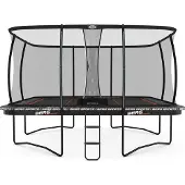 Berg Trampolin rechteckig Trampolin Regular 5 x 5 m Ultim Pro Bouncer rechteckig + Sicherheitsnetz XL