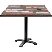 Restootab Tisch 90 x 90 cm – Modell Bazila aus rotem Holz