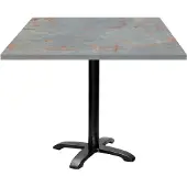 Restootab Tisch 90 x 90 cm – Modell Bazila in Rostgrau