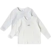 Stellou & Friends Langarmshirt-Set 2er Pack in grau, weiß | Gr.: 74/80