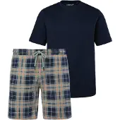 Men Plus Langer Schlafanzug in navy blau | Gr.: L