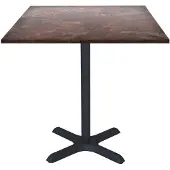 Restootab Tisch 70 x 70 cm – Modell Dina Rock Rust