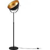 LINDBY Muriel 1 Stehleuchte Black/Gold - , Muriel, Schwarz, für Wohnzimmer, Metall, Modern