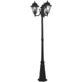 LINDBY Außenlampe Edana, 212cm, 3-flg., anthrazit, E27, IP44