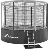 Akrobat Trampolin "Gallus", 430 cm, Grau-Schwarz