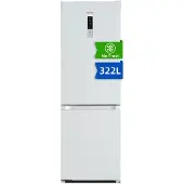 Chiq GCB340NEIDW freistehende Kühl-Gefrierkombination Inverter-Kühlschrank, 322 Liter, No-Frost, Schnellgefrieren, Touch-Screen-Steuerung, weiß