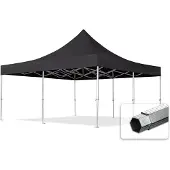 TOOLPORT 5x5m Aluminium Faltpavillon, ohne Seitenteile, schwarz