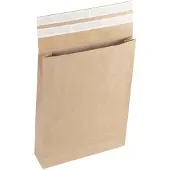 Flexipak 300er-Pack Faltentaschen »classic Doppelfixverschluss« ca. D4 ohne Fenster bra braun, 19x30 cm