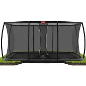 Berg Trampolin Rechteckig 500 cm Ultim Elite FlatGround Grey / grau + Safety Net DLX XL