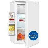 Exquisit Kühlschrank, Kühlschrank mit Gefrierfach, 3-Sterne, 81 Liter, 50 cm Breite, Türanschlag wechselbar, Temperaturregelung, KS5117-3-040E weiss