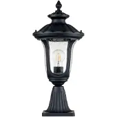Elstead Lighting Sockelleuchte, Laterne, Alu schwarz, Glas klar, H 51 cm