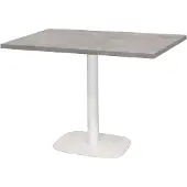 Restootab Tisch 120 x 70 cm – runder weißer Naturbetonsockel
