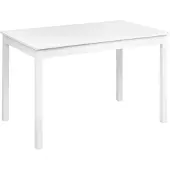 Beliani Esstisch Weiß Pappelholz MDF 120 x 75 cm Rechteckig Modern Skandinavischer Stil Küchentisch