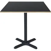 Restootab Tisch 70 x 70 cm – Modell Dina mit schwarzen Holzkanten