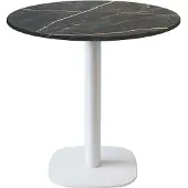 Restootab Runder Tisch Ø 70 cm – Rundes Modell mit weißem Tamas-Marmorsockel