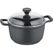 Berndes Kochtopf mit Glasdeckel 20 oder 24 cm, Aluminium, schwarz - Edition 100