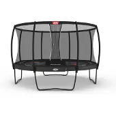 Berg Trampolin rund Champion Regular 430 Grau Levels + Safety Net Deluxe