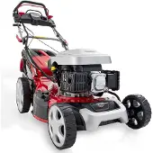 HECHT 5534 SWE Rasenmäher Benzin | mit Antrieb | 51 cm Schnittbreite | Elektrostarter | 5in1 | 6PS | Mulchkit | 60L Grasfangkorb