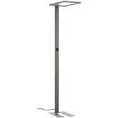 PRIOS LED-Bürostehleuchte Taronis, silber, 195 cm, dimmbar