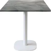 Restootab Tisch 70 x 70 cm – rundes Modell mit weiß-blauem Mondbein