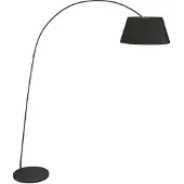 LINDBY Stehleuchte Esti, schwarz/gold, Stoff, Höhe 192cm