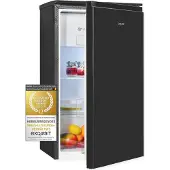Exquisit KS117-3-010E Kühlschrank, 48 cm breit, 82L, LED-Beleuchtung, schwarz