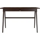 Visby Edda Schreibtisch mit 2 Schubladen / Massivholz Buche / Schminktisch / Computertisch / Kinderschreibtisch / Bürotisch / Farbe Palisander