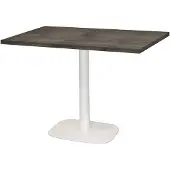 Restootab Tisch 120 x 70 cm – rundes, schieferweißes Metallbein