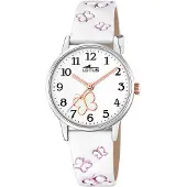 Lotus Jugend Kinder Uhr Classic Elegant Leder Armbanduhr weiß UL18864/1