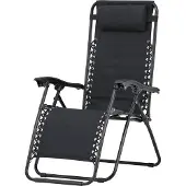 Ebuy24 (2er Set) Vulcano Liegestuhl schwarz.