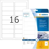 Herma Namens- und Textiletiketten , A4, 88,9 x 33,8 mm, selbstklebend, weiß, 160 Stück