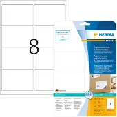 Herma Etiketten Nr. 10018, 99,1 x 67,7 mm, ablösbar, selbstklebend, blickdicht, Papier, weiß, 200 Stück