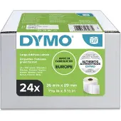 Dymo Adressetiketten S0722390, 36 x 89 mm, für Internetmarken, permanenthaftend, Papier, weiß, 24 Rollen mit jeweils 260 Stück